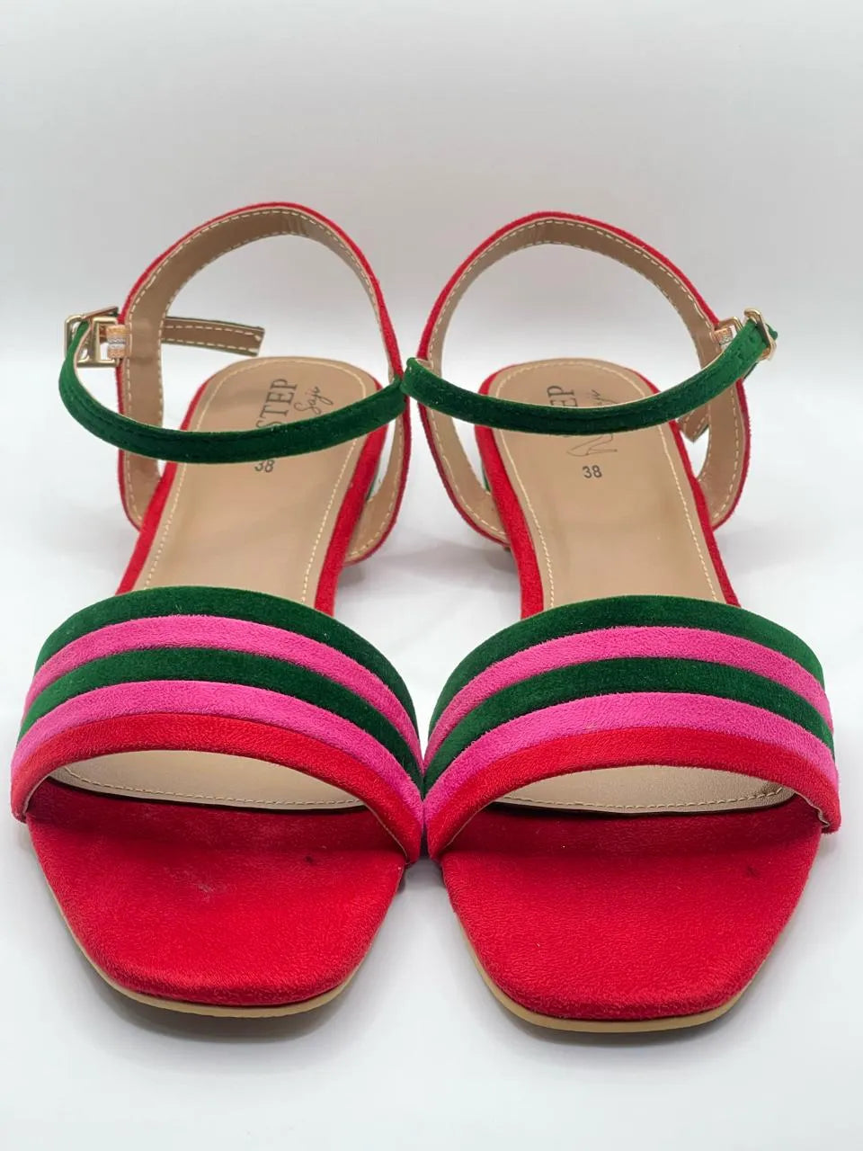 Flat Sandal with Adjustable Buckled Ankle Strap