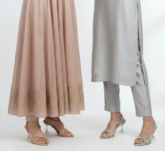 Transparent Flared Block Heel